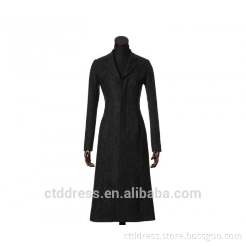 2015 new style 100% cashmere black coat 2015 women fashion clothing